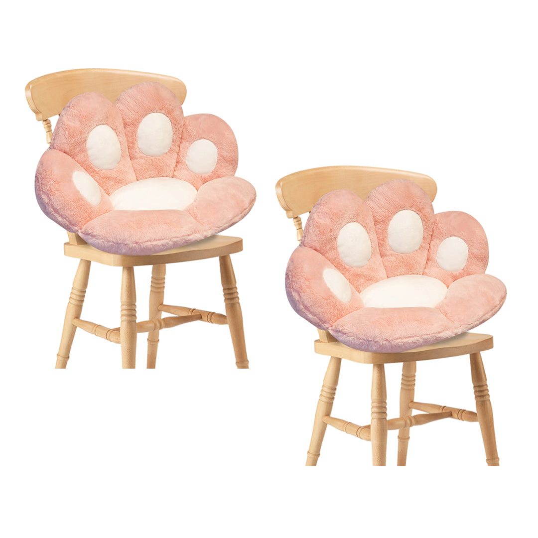 SOGA 2X 70cm Pink Paw Shape Cushion Warm Lazy Sofa Decorative Pillow Backseat Plush Mat Home Decor