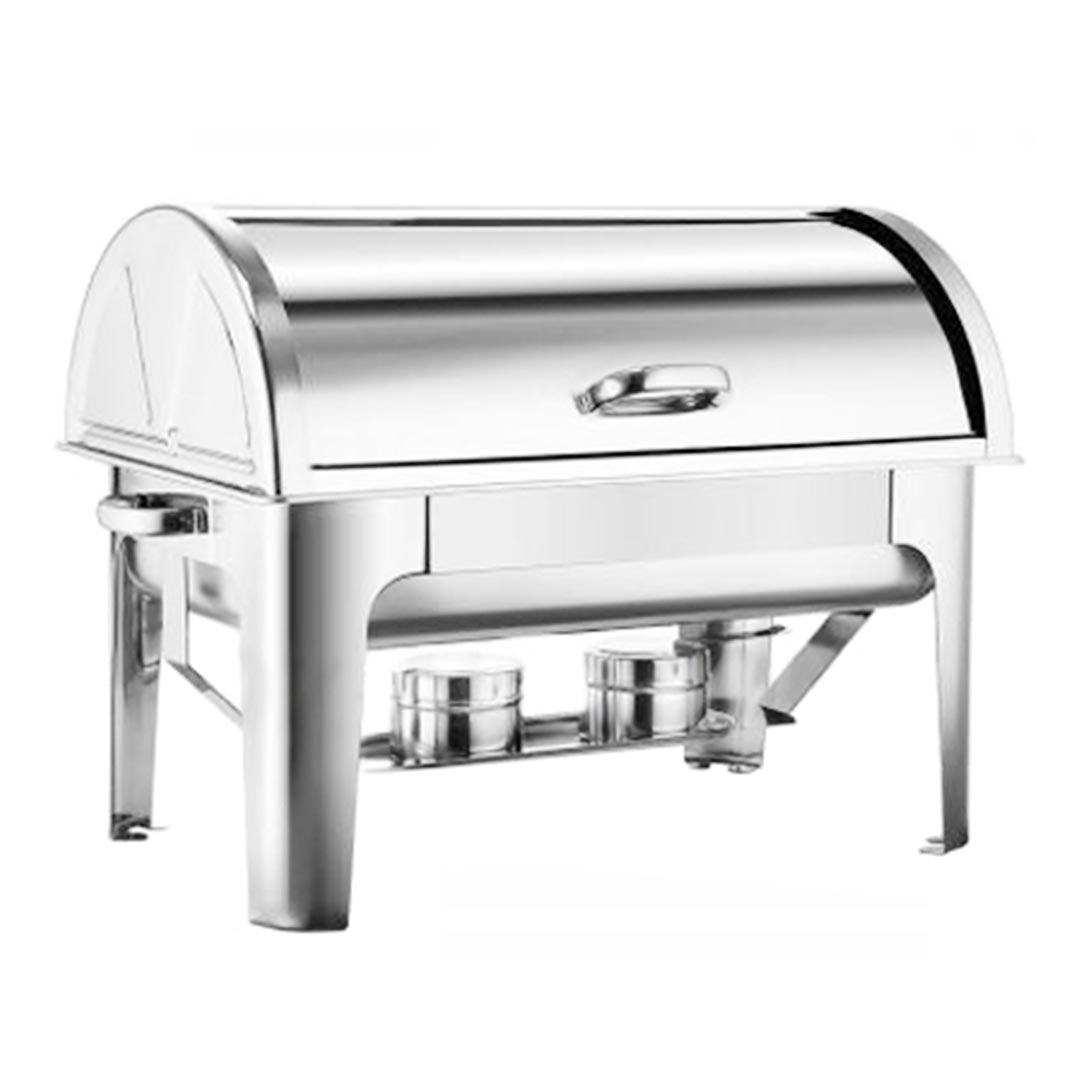 SOGA 3L Triple Tray Stainless Steel Roll Top Chafing Dish Food Warmer 3