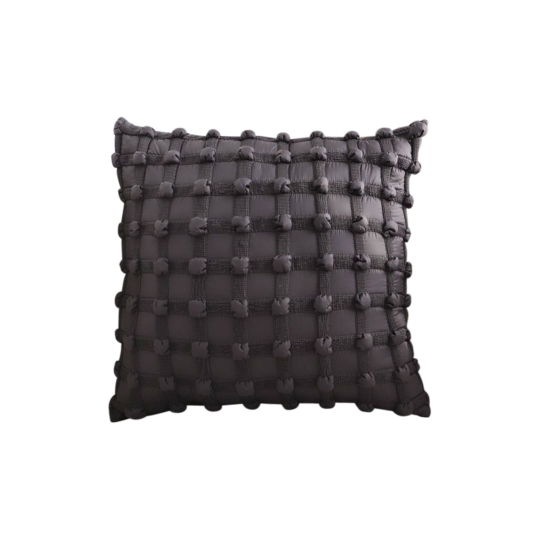 SOGA 50cm Black Medieval-style Puff Rivet Square Product Throw Pillow