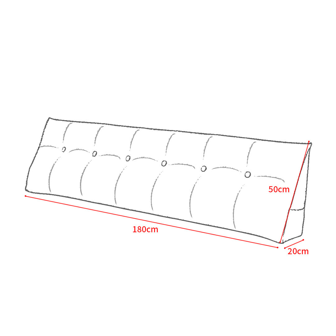 SOGA 4X 180cm Pink Triangular Wedge Bed Pillow Headboard Backrest Bedside Tatami Cushion Home Decor