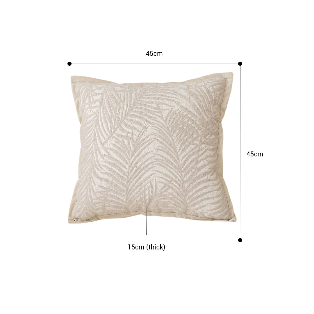 SOGA 2X 45cm Elegant Palm Leaf Texture & Jacquard Square Throw Pillow