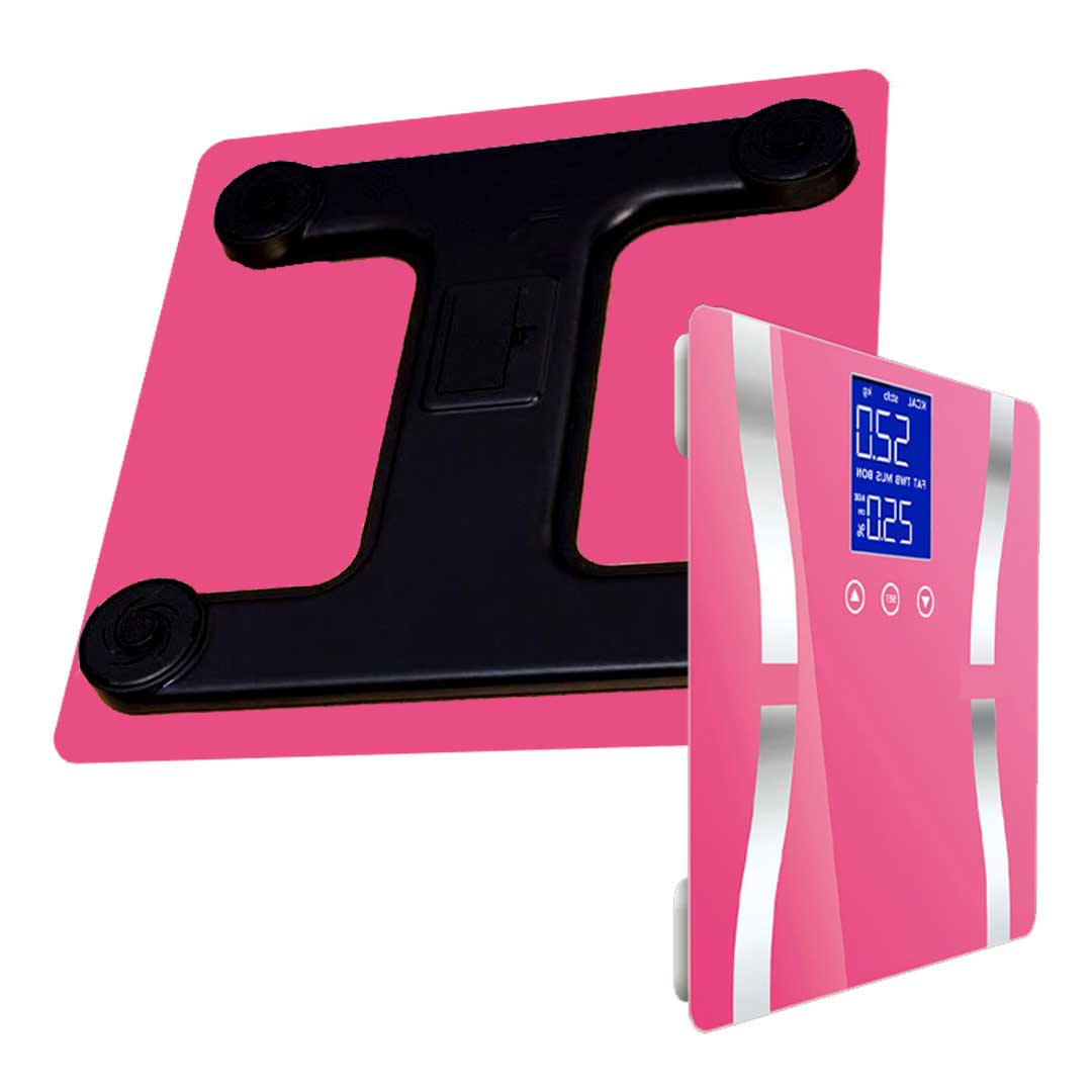 SOGA 2X Glass LCD Digital Body Fat Scale Bathroom Electronic Gym Water Weighing Scales Blue