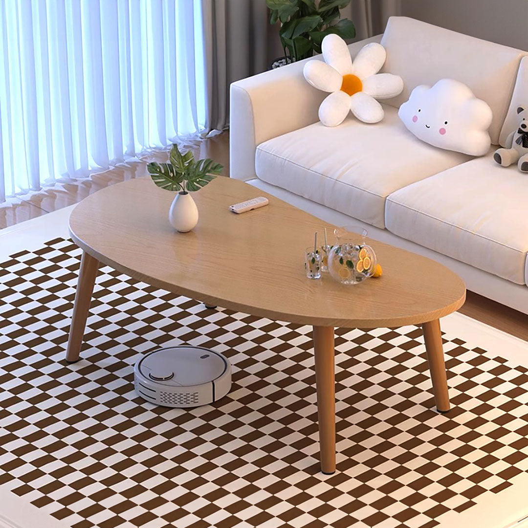 SOGA 2X 80x40cm White Stone Pattern Living Room Nordic Coffee Table Modern Style