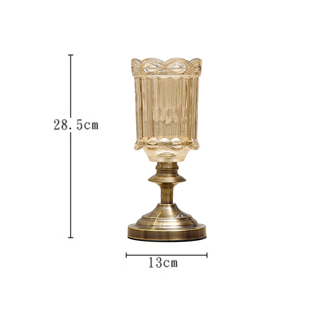 Transparent Vase with Blue Flower Set