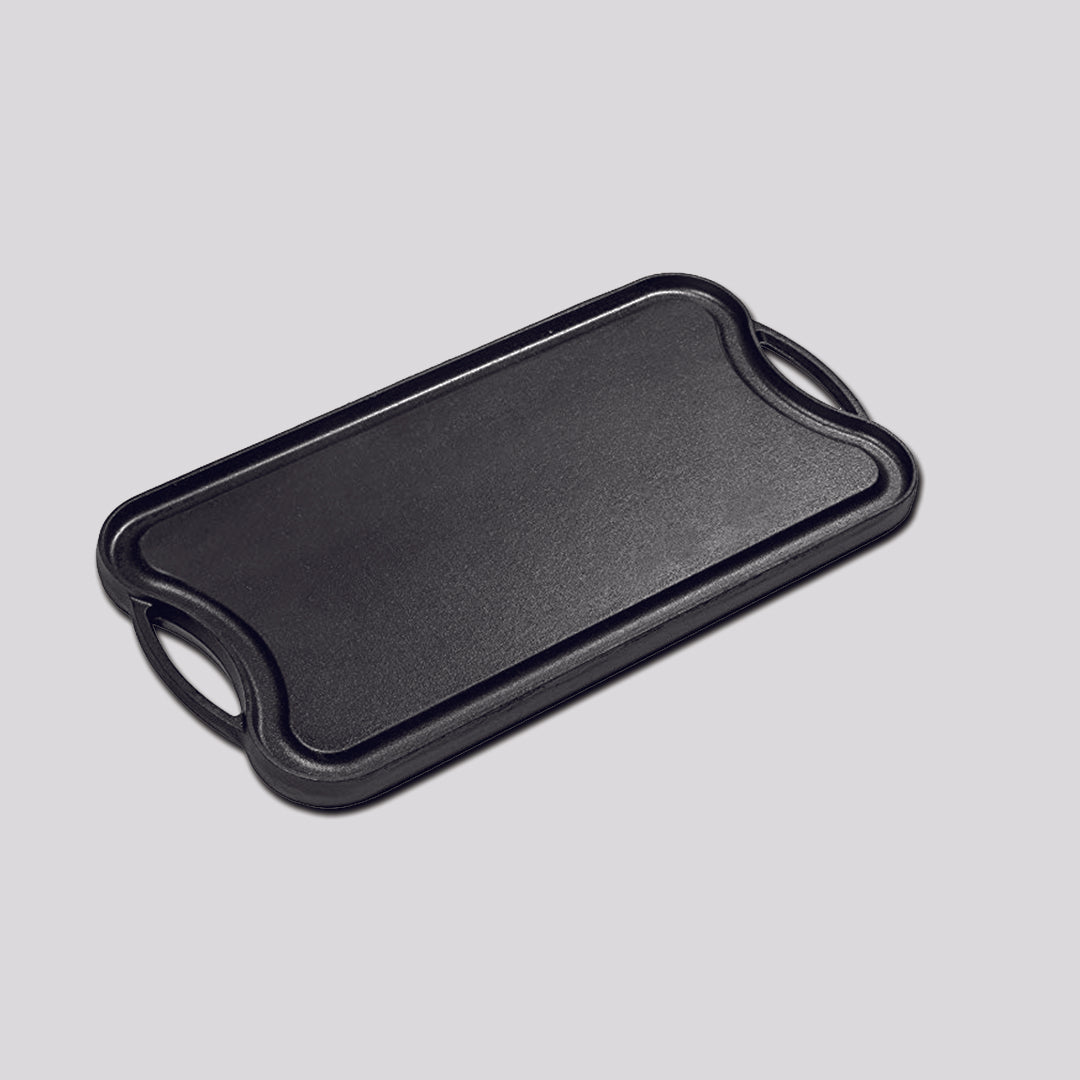 SOGA 50.8cm Cast Iron Ridged Griddle Hot Plate Grill Pan BBQ Stovetop