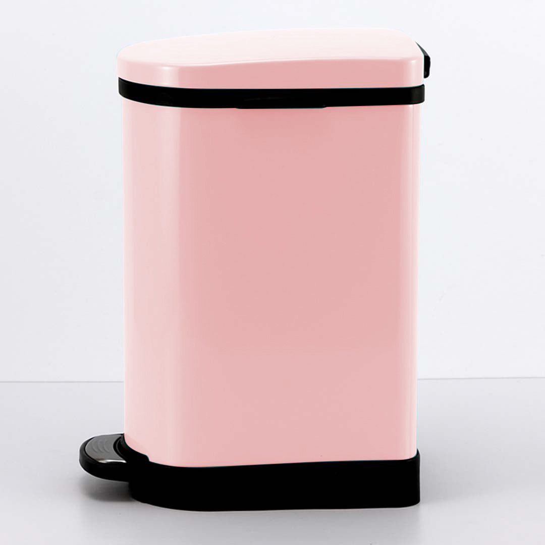 SOGA 4X Foot Pedal Stainless Steel Rubbish Recycling Garbage Waste Trash Bin 10L U Pink