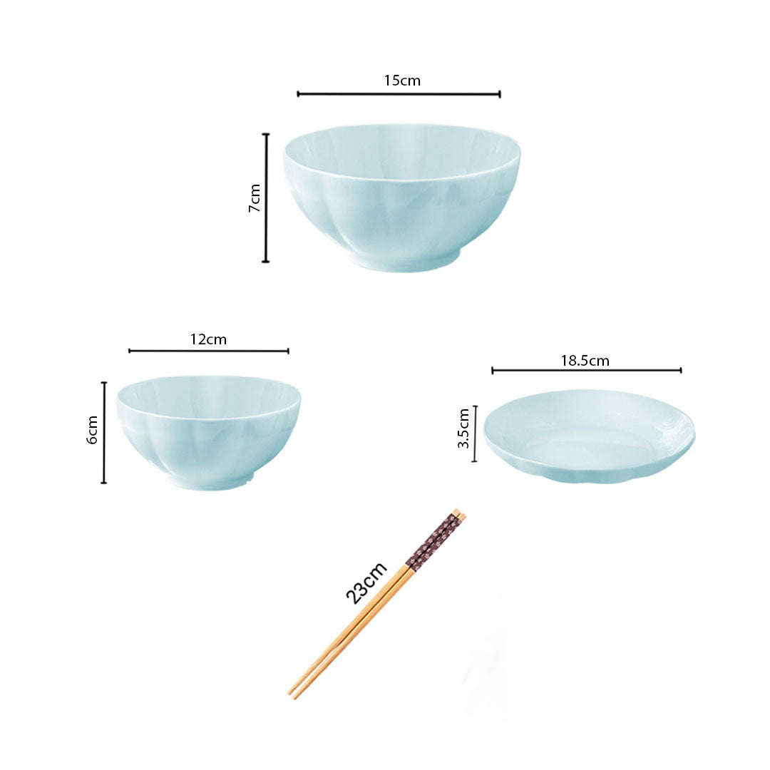 Light Blue Ceramic Dinnerware Set