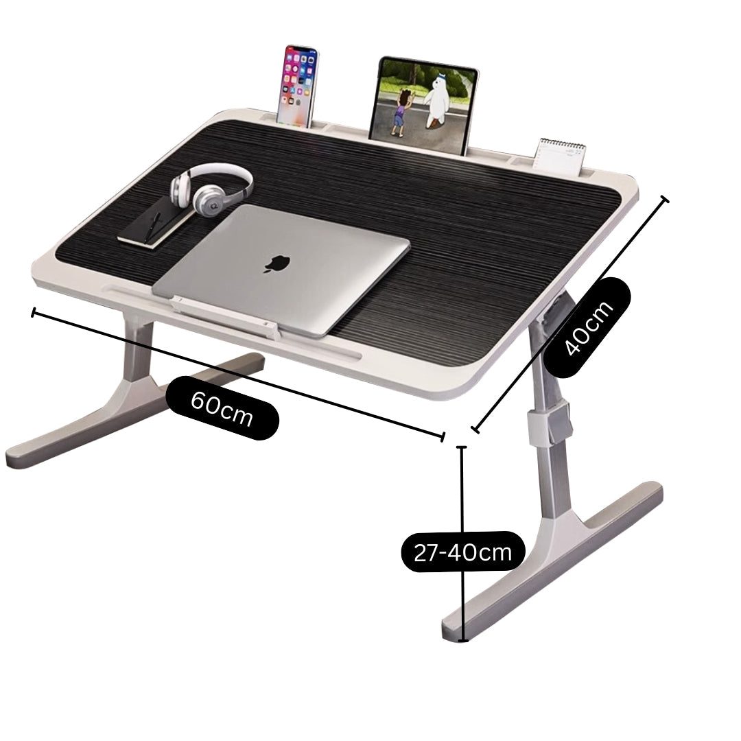 SOGA 2X 60X40cm Black Small Laptop Bed Portable Foldable Study Table Adjustable