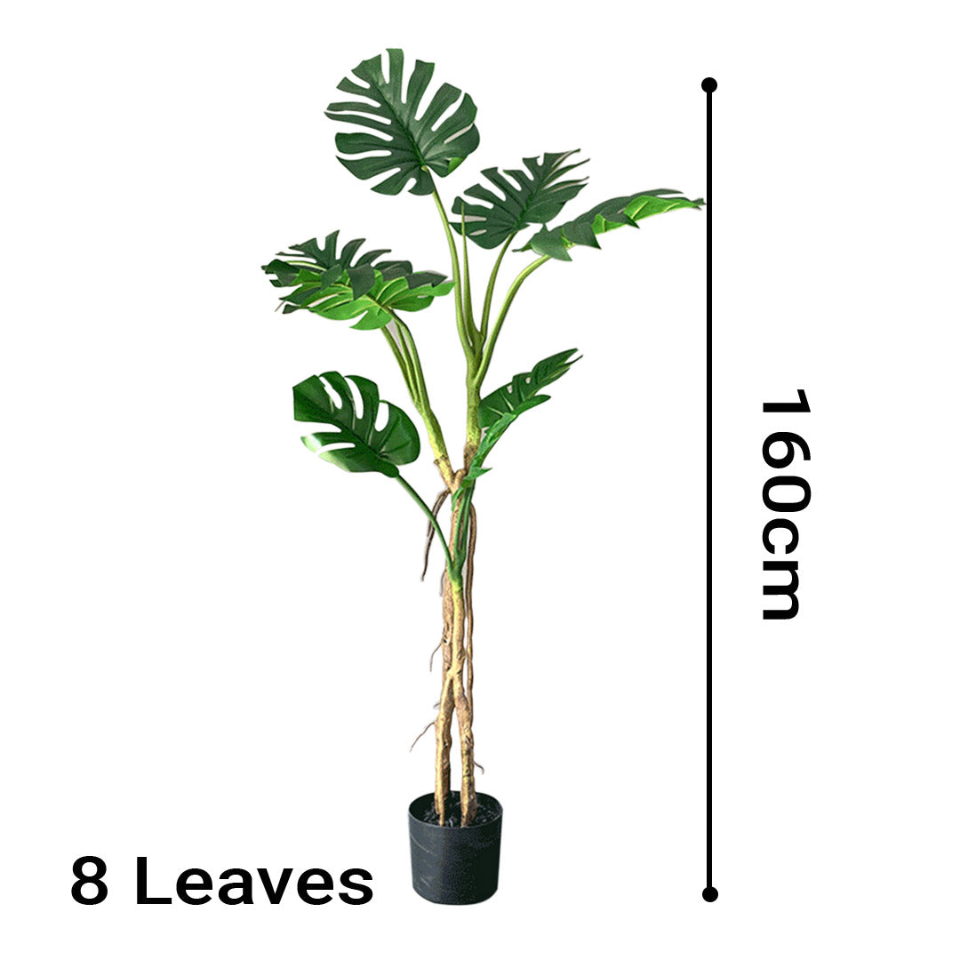 SOGA 4X 160cm Tropical Monstera Palm Artificial Plant Tree, Real Touch Technology, with UV Protection