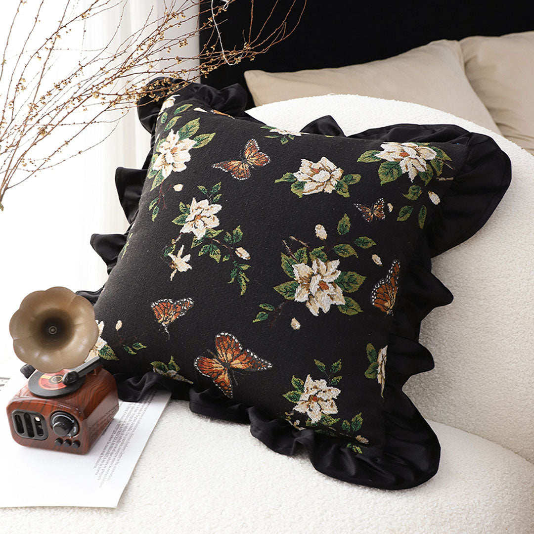 SOGA 2X 45cm Square Vintage Decorative Embroidered Square Throw Pillow