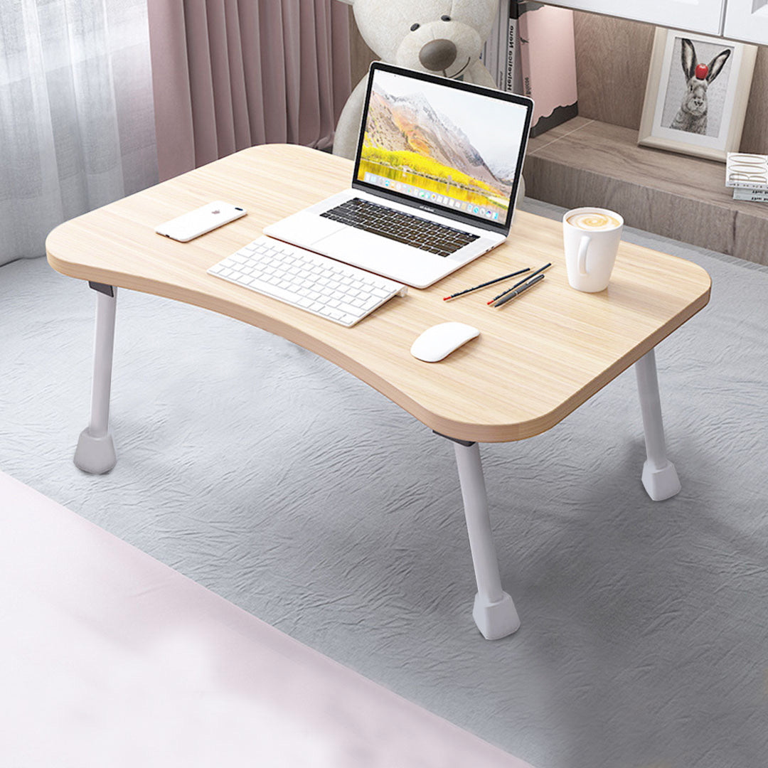 SOGA 2X Beige Portable Bed Table Adjustable Foldable Bed Sofa Study Table Laptop Mini Desk Breakfast Tray Home Decor