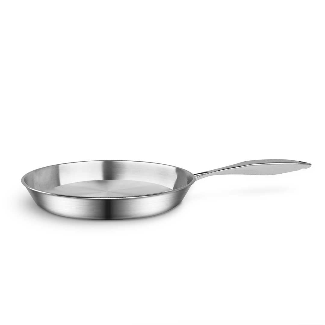 SOGA Stainless Steel Fry Pan 24cm 28cm Frying Pan Top Grade Induction Cooking