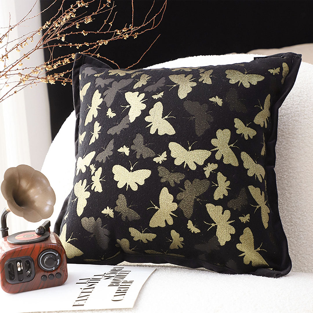 SOGA 2X 45cm Vintage Butterfly with Covers Case Decorative Decor Monarch Floral Throw Pillow