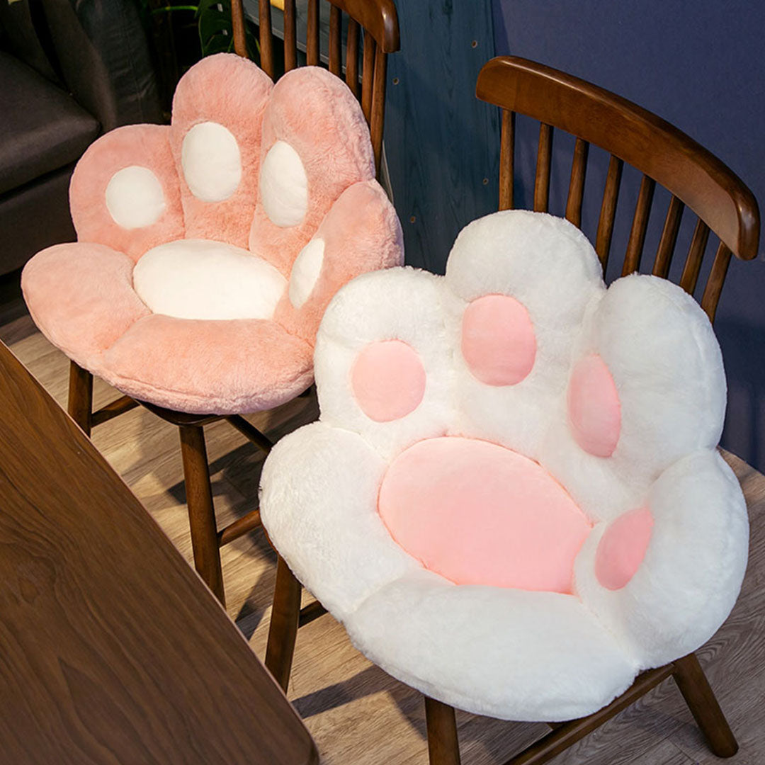 SOGA 2X 70cm Pink Paw Shape Cushion Warm Lazy Sofa Decorative Pillow Backseat Plush Mat Home Decor