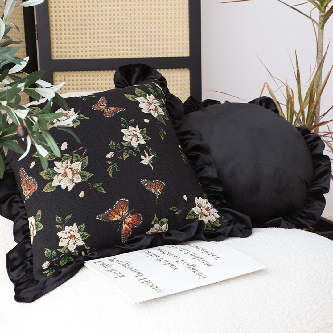SOGA 2X 45cm Square Vintage Decorative Embroidered Square Throw Pillow