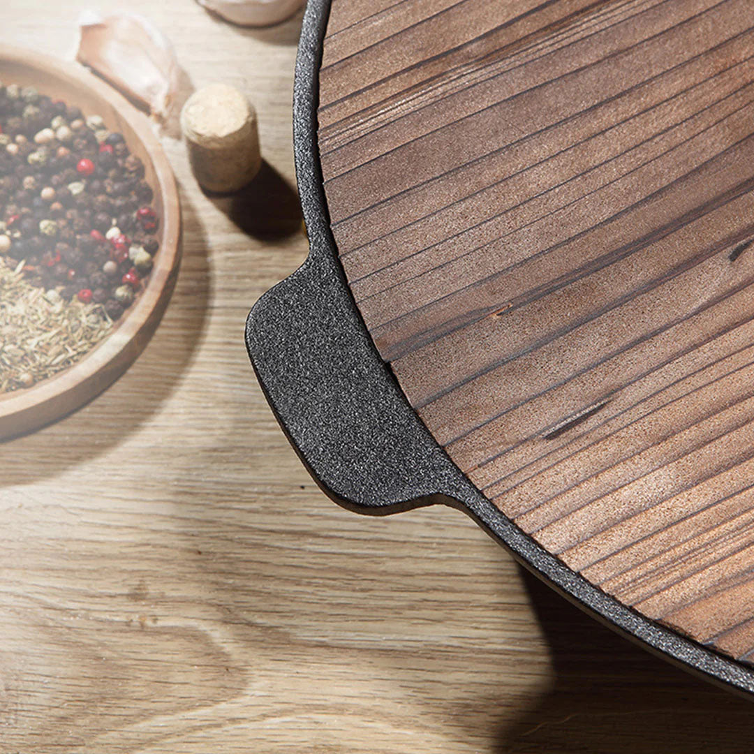 SOGA 2X 31cm Commercial Cast Iron Wok FryPan Fry Pan