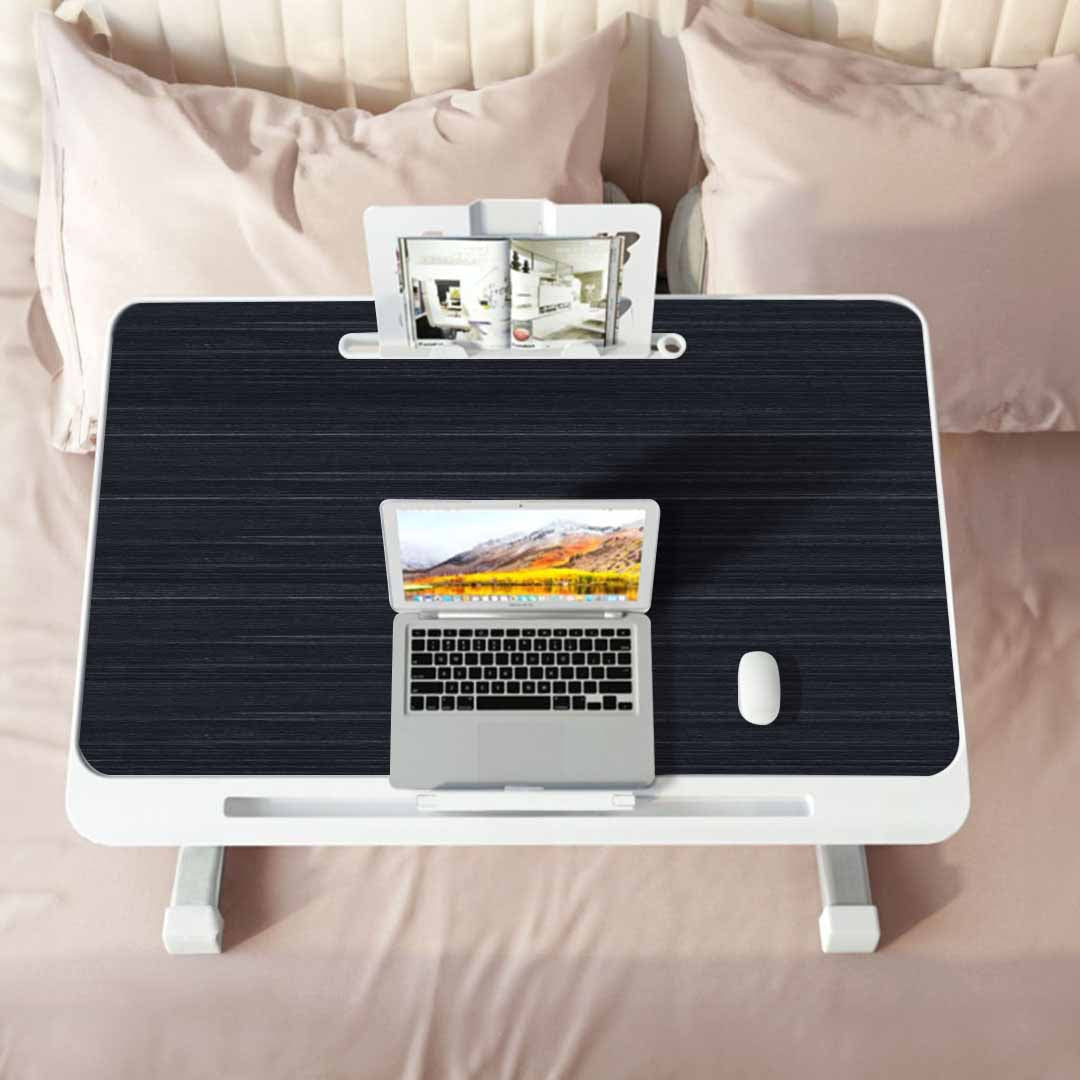 SOGA 2X 60X40cm Black Small Laptop Bed Portable Foldable Study Table Adjustable