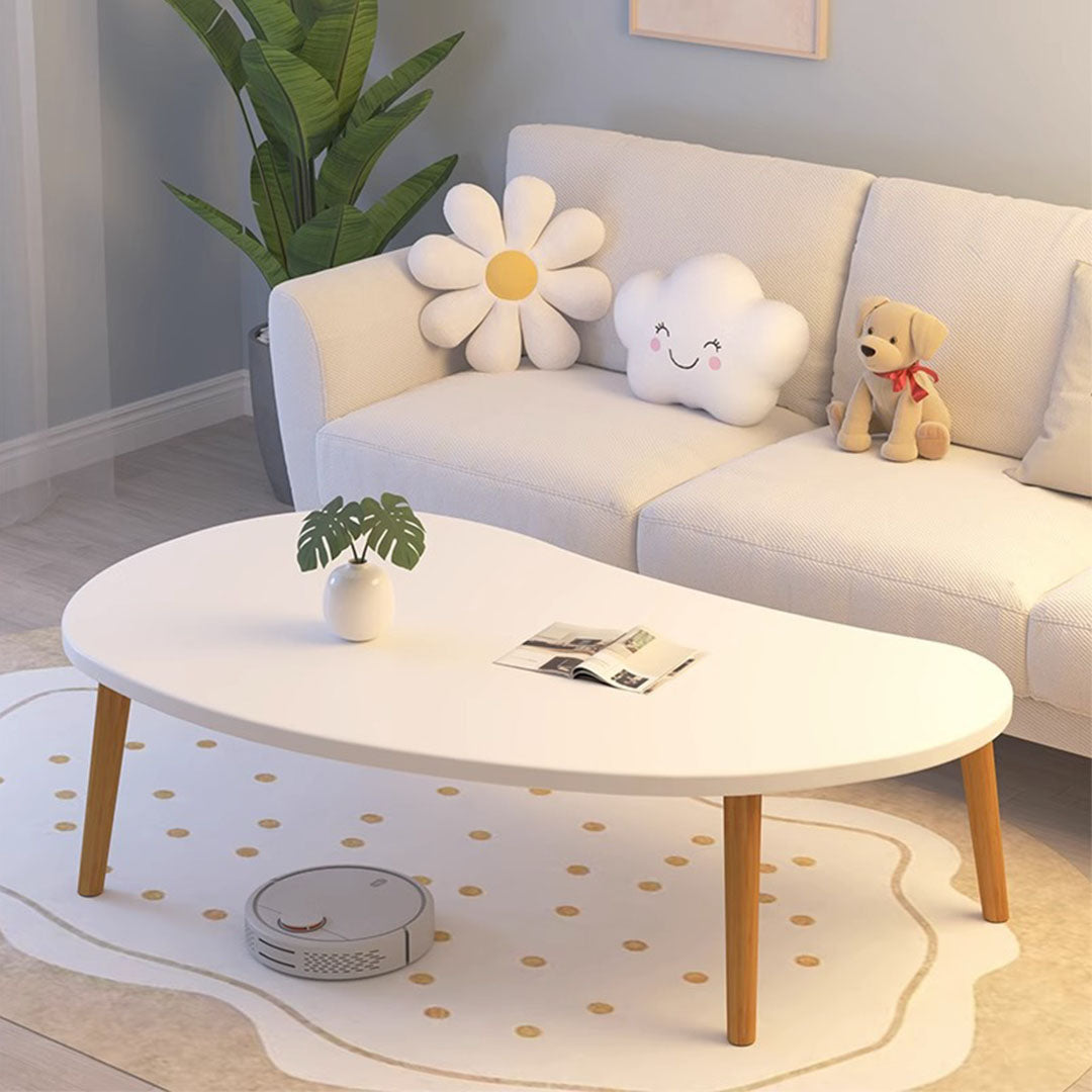 SOGA 2X 80x40cm White Living Room Nordic Coffee Table Simple Modern Home Style