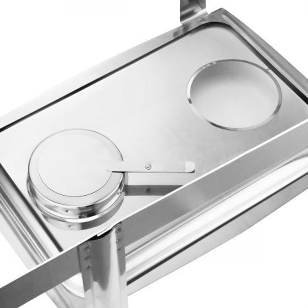 SOGA 3L Triple Tray Stainless Steel Roll Top Chafing Dish Food Warmer 3