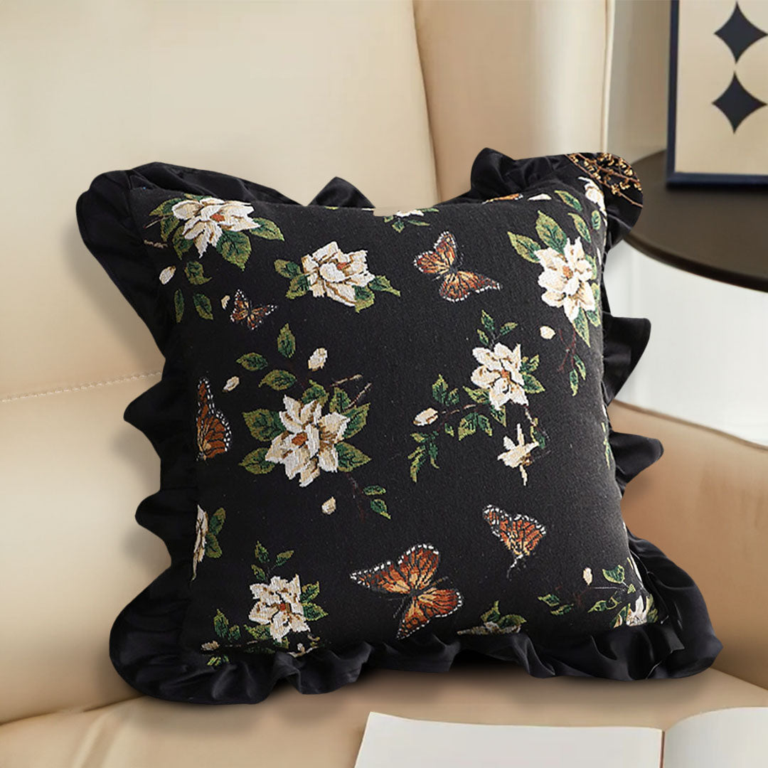 SOGA 2X 45cm Square Vintage Decorative Embroidered Square Throw Pillow
