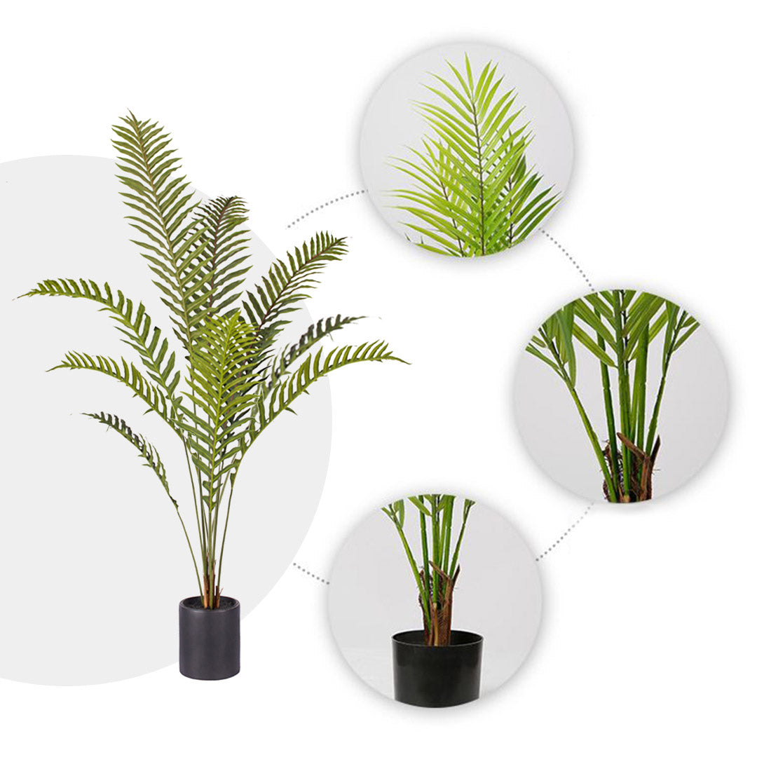 SOGA 4X 160cm Green Artificial Indoor Rogue Areca Palm Tree Fake Tropical Plant Home Office Decor