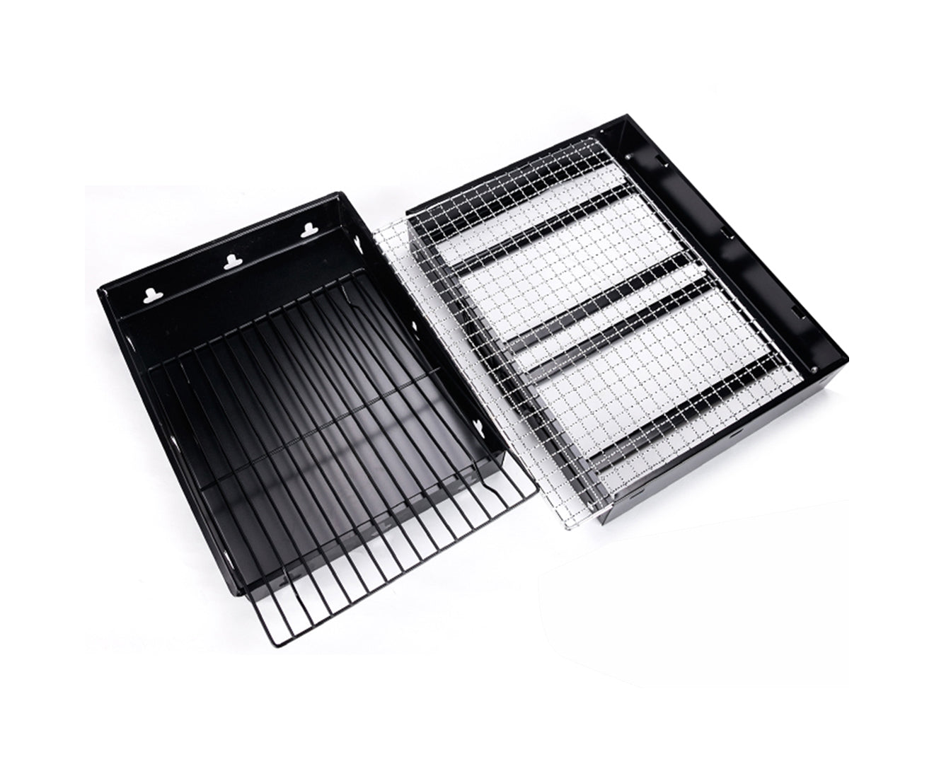 SOGA 2X 43cm Portable Folding Thick Box-Type Charcoal Grill for Outdoor BBQ Camping