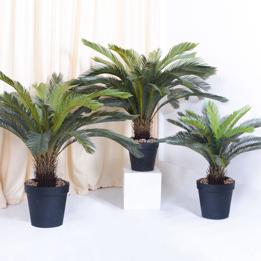 SOGA 4X 155cm Artificial Indoor Cycas Revoluta Cycad Sago Palm Fake Decoration Tree Pot Plant
