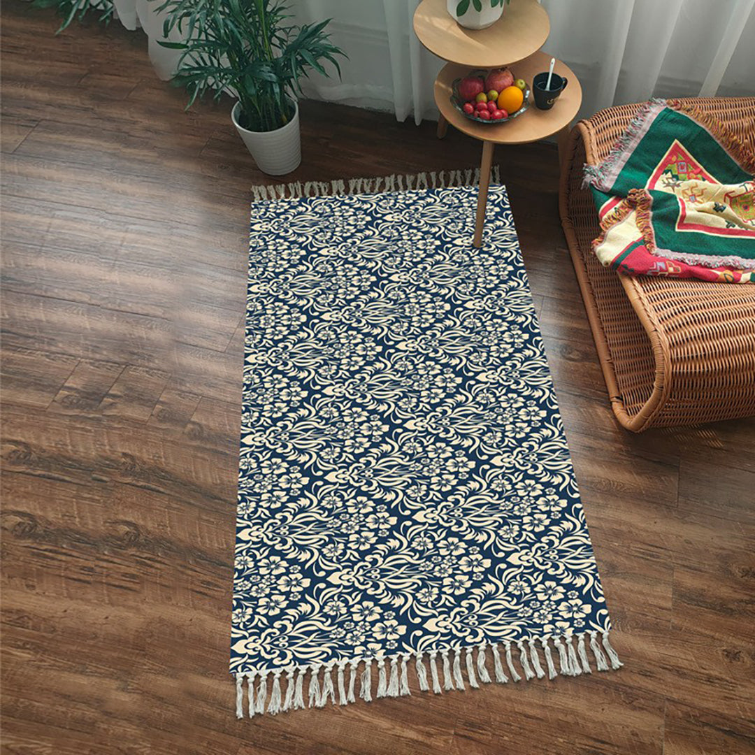 SOGA 90cm Cotton Polyester Vintage Area Rugs Living Room Hallway Floor Kitchen Home Decor