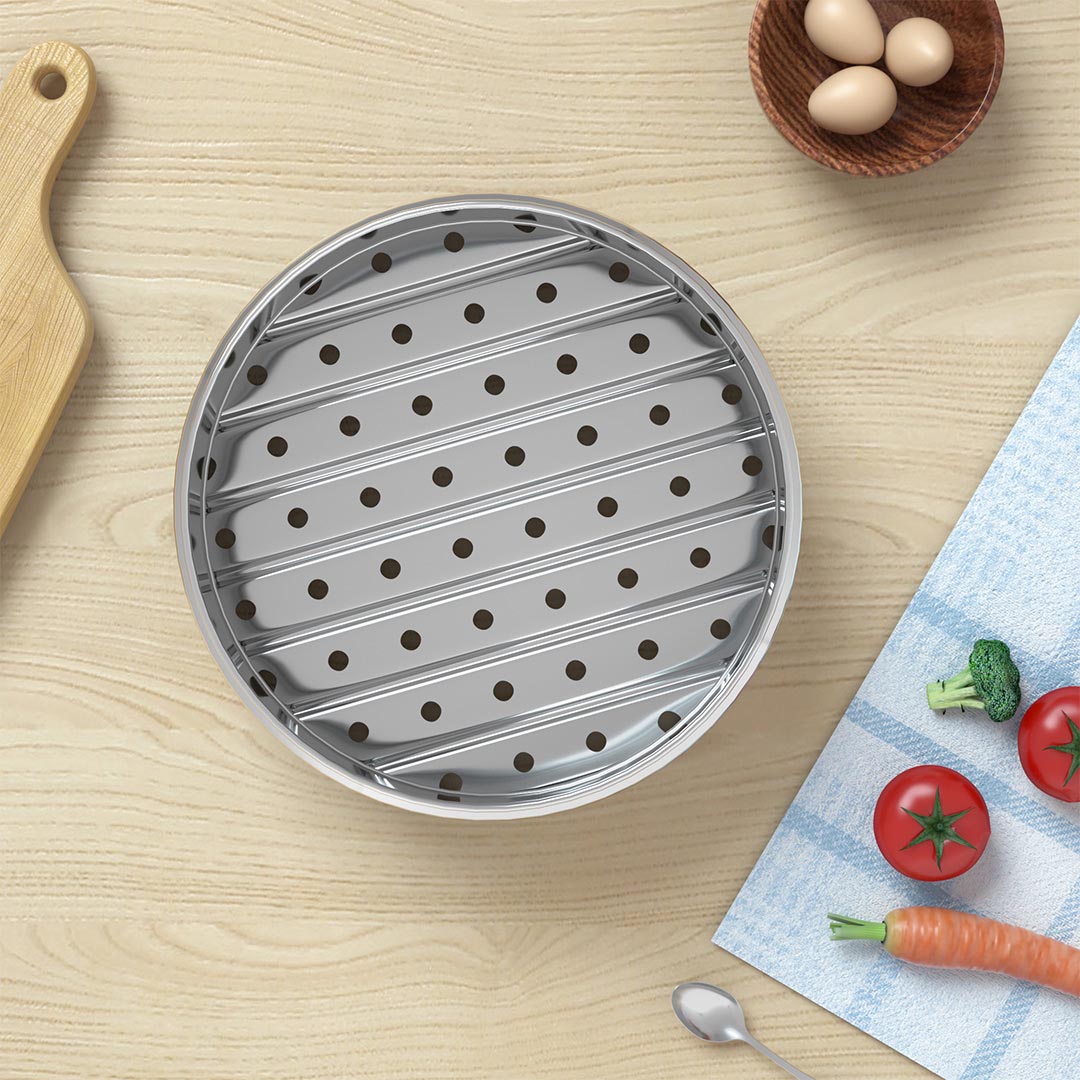 SOGA 3 Tier 28cm Stainless Steel Steamers With Lid Work inside of Basket Pot Steamers