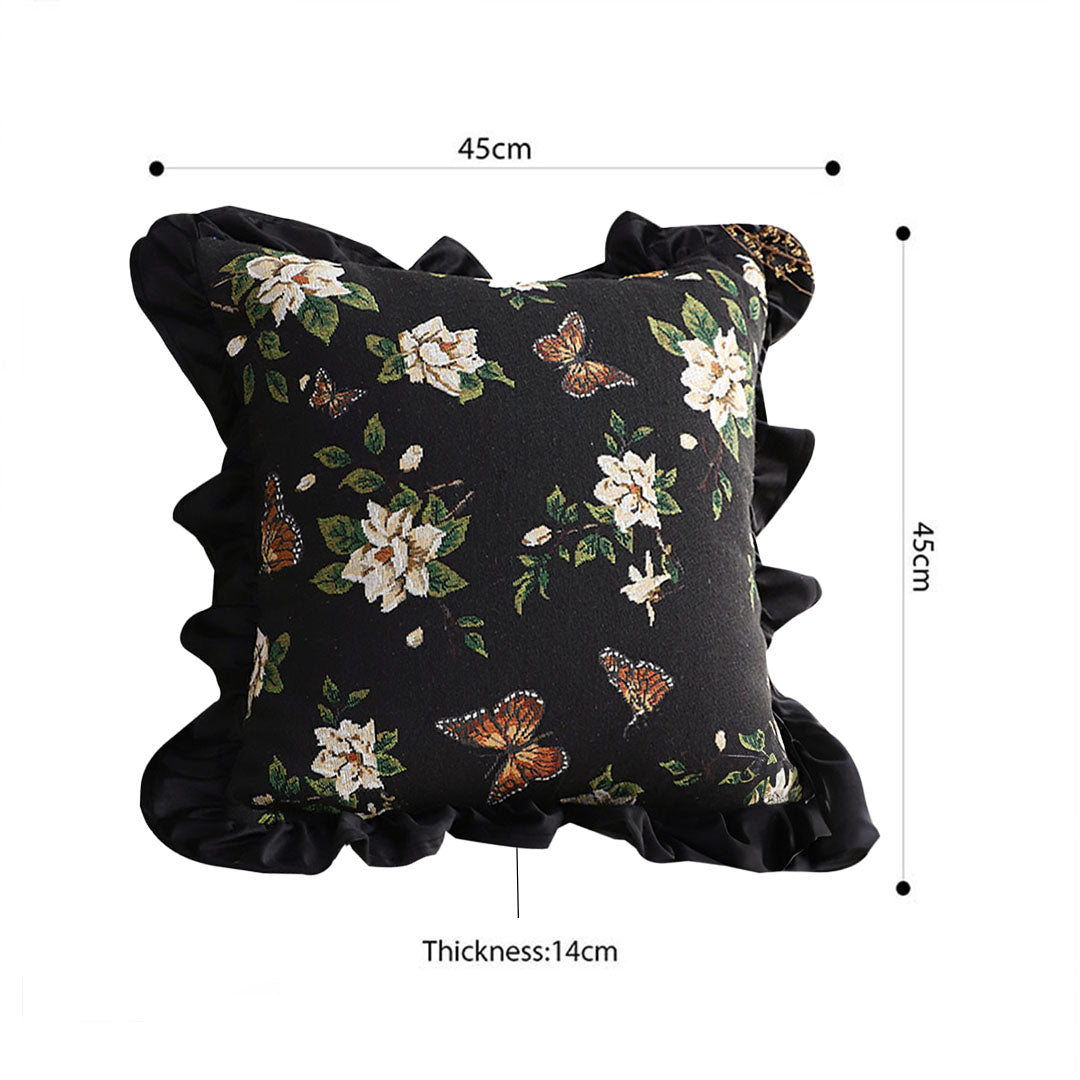 SOGA 2X 45cm Square Vintage Decorative Embroidered Square Throw Pillow