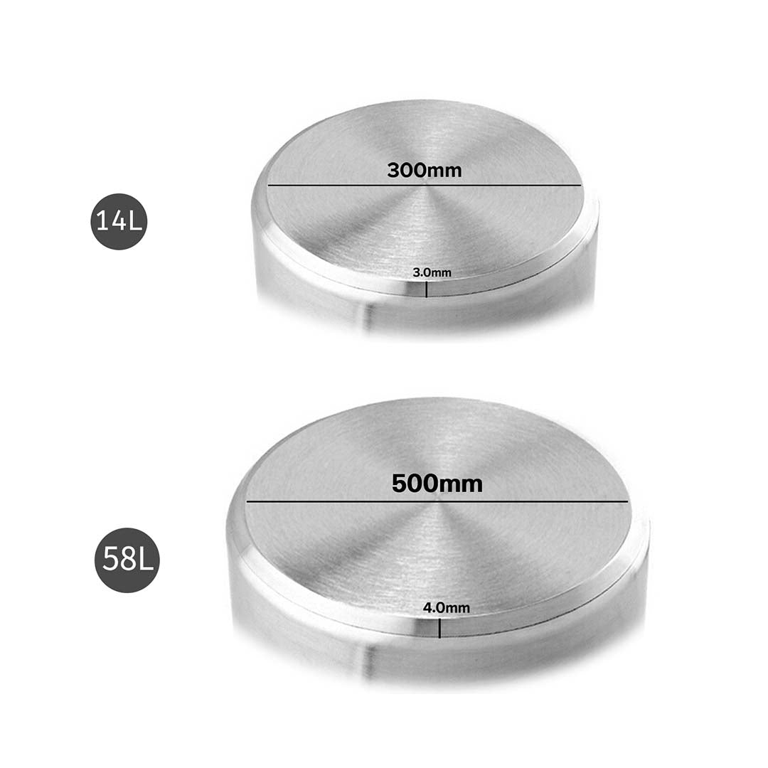 SOGA Stock Pot 14L 58L Top Grade Thick Stainless Steel Stockpot 18/10