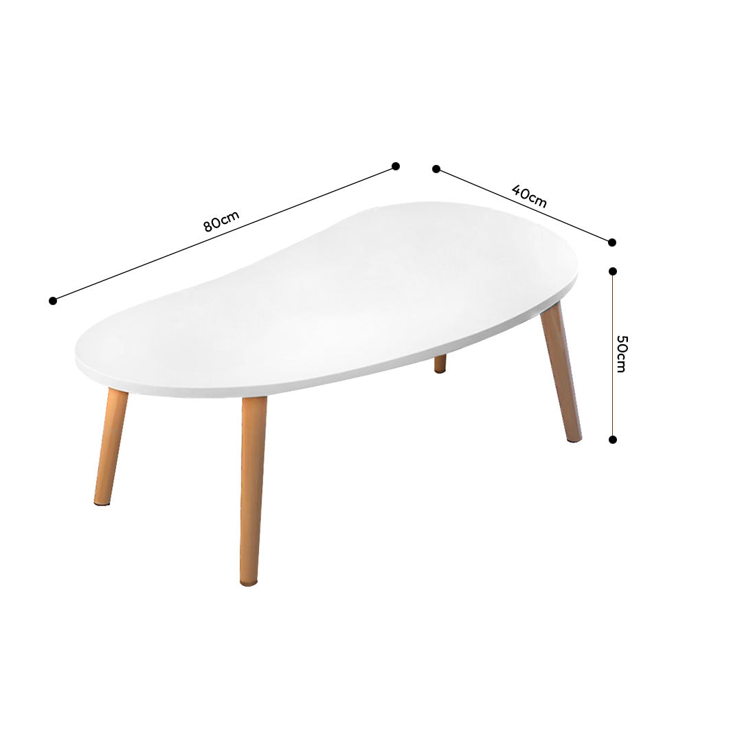 SOGA 2X 80x40cm White Living Room Nordic Coffee Table Simple Modern Home Style