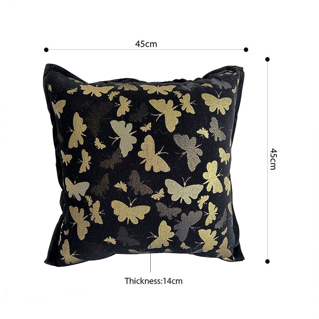 SOGA 2X 45cm Vintage Butterfly with Covers Case Decorative Decor Monarch Floral Throw Pillow