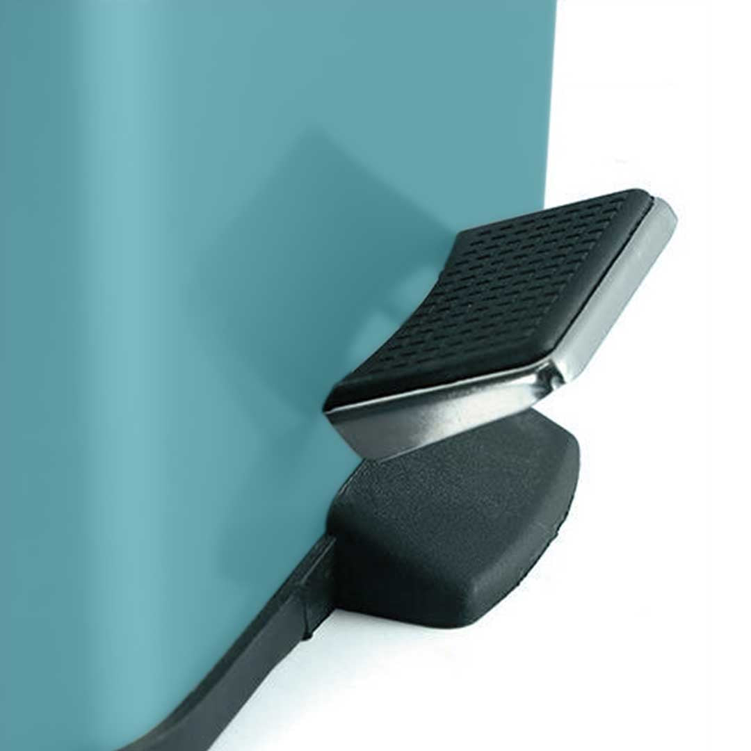 SOGA 2X Foot Pedal Stainless Steel Rubbish Recycling Garbage Waste Trash Bin Square 12L Blue