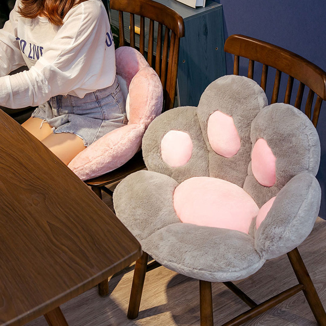 SOGA 2X 70cm Pink Paw Shape Cushion Warm Lazy Sofa Decorative Pillow Backseat Plush Mat Home Decor
