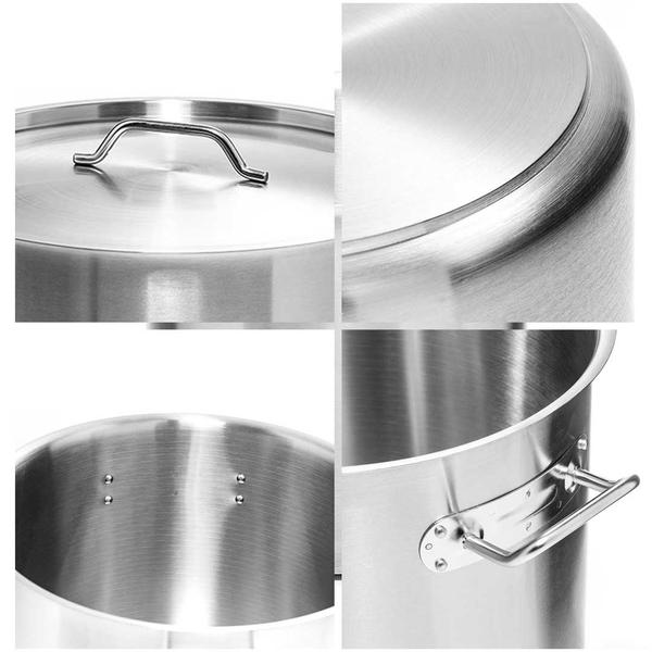 SOGA 45cm Top Grade Stockpot Lid Stainless Steel Stock pot Cover