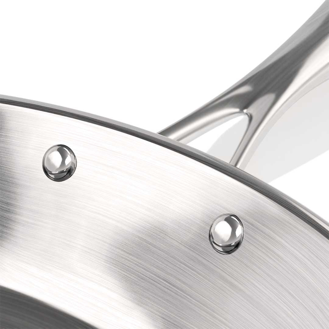 SOGA Stainless Steel Fry Pan 24cm 28cm Frying Pan Top Grade Induction Cooking