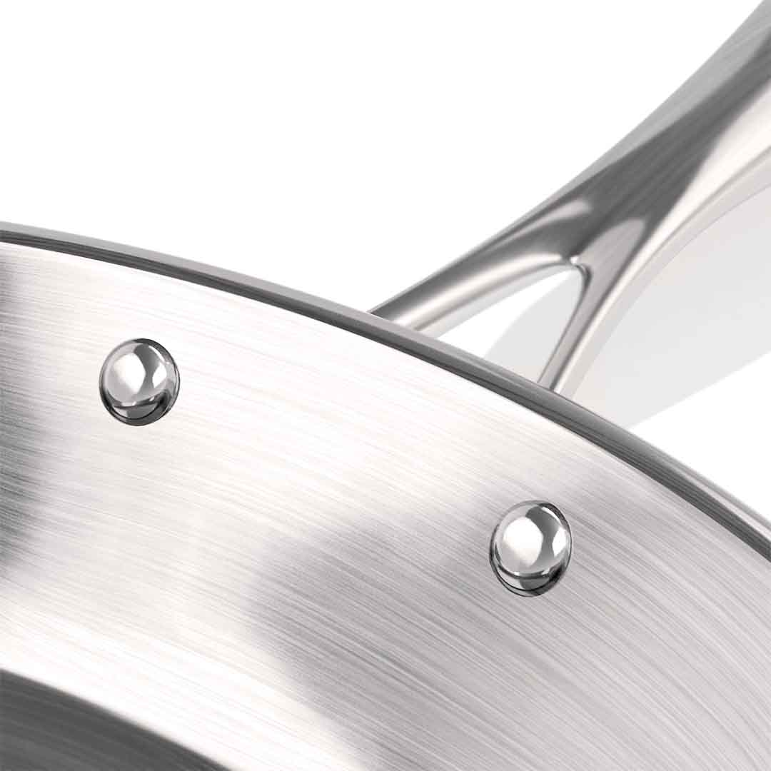 SOGA Stainless Steel Fry Pan 28cm Frying Pan Top Grade Induction Cooking FryPan