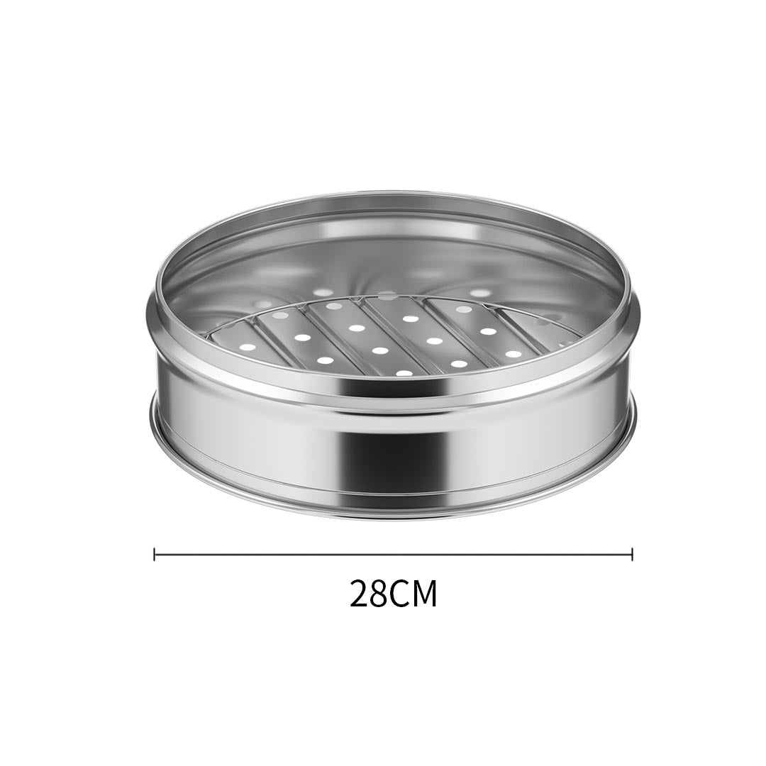 SOGA 3 Tier 28cm Stainless Steel Steamers With Lid Work inside of Basket Pot Steamers