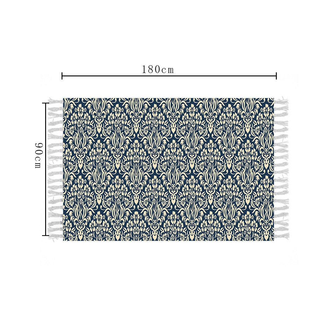 SOGA 90cm Cotton Polyester Vintage Area Rugs Living Room Hallway Floor Kitchen Home Decor