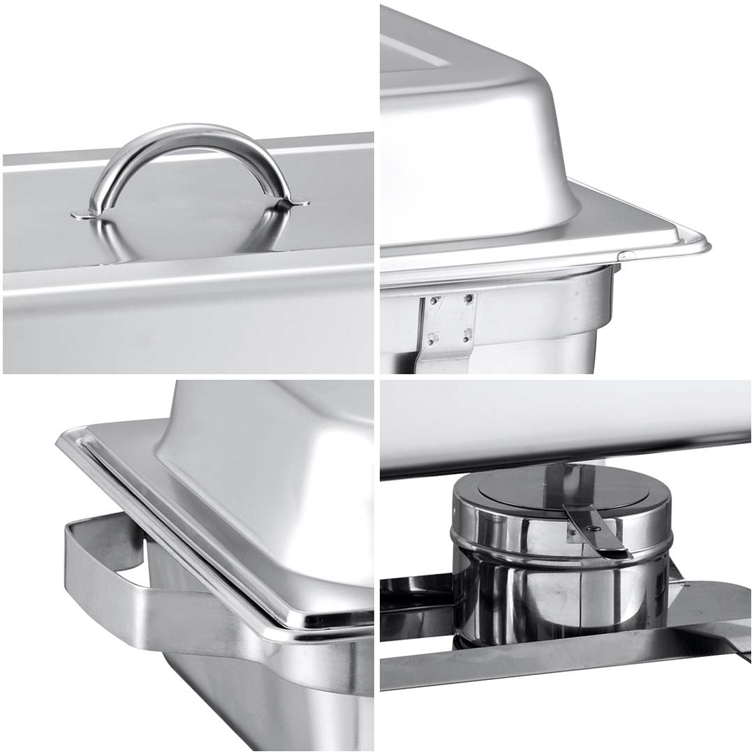 SOGA 4X Stainless Steel Chafing Food Warmer Catering Dish 9L Full Size
