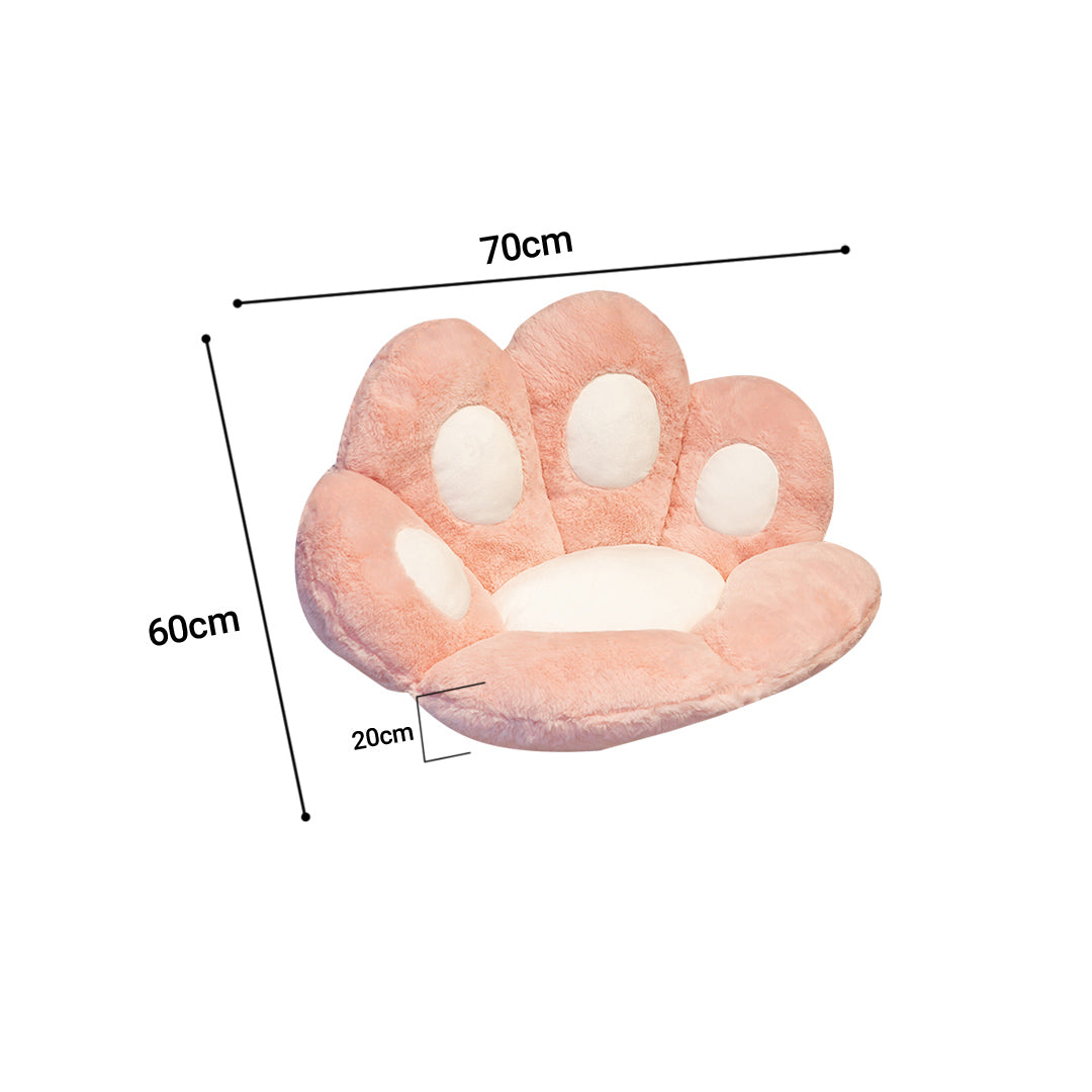SOGA 2X 70cm Pink Paw Shape Cushion Warm Lazy Sofa Decorative Pillow Backseat Plush Mat Home Decor
