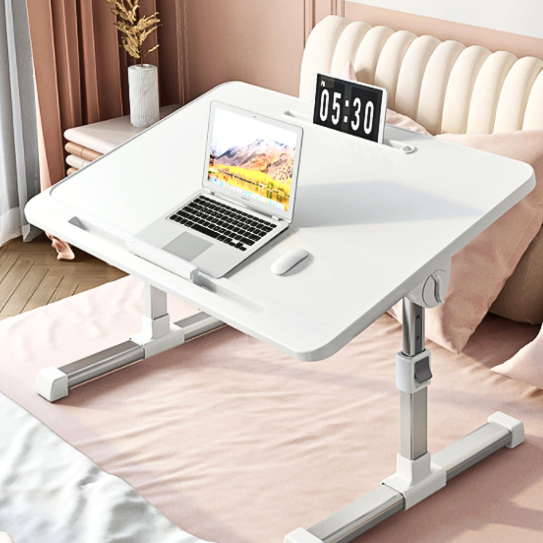 SOGA 2X 60X40cm White Small Laptop Bed Portable Foldable Study Table Adjustable