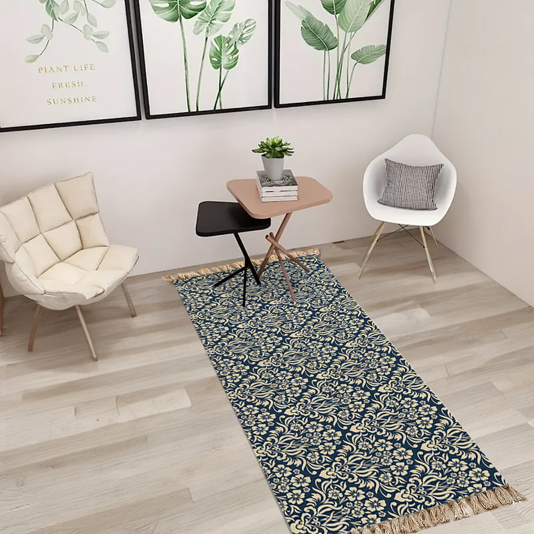SOGA 90cm Cotton Polyester Vintage Area Rugs Living Room Hallway Floor Kitchen Home Decor