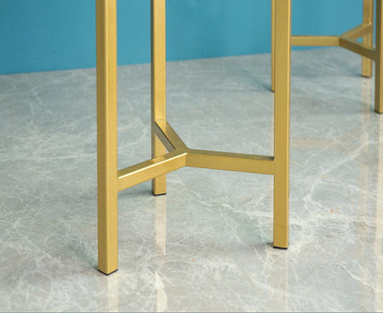 SOGA 4X 30CM Gold Metal Plant Stand with Flower Pot Holder Corner Shelving Rack Indoor Display