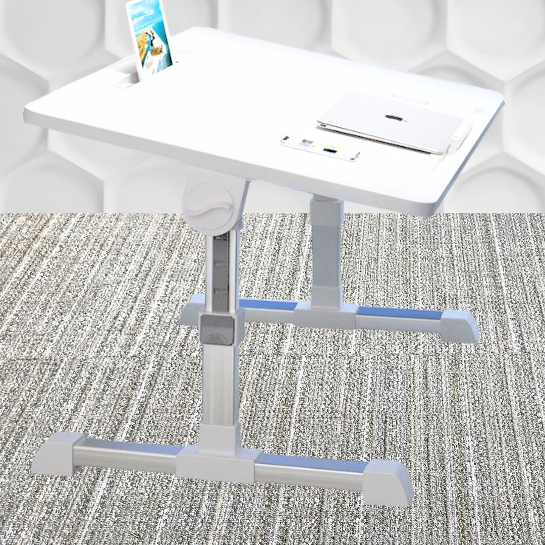 SOGA 2X 60X40cm White Small Laptop Bed Portable Foldable Study Table Adjustable