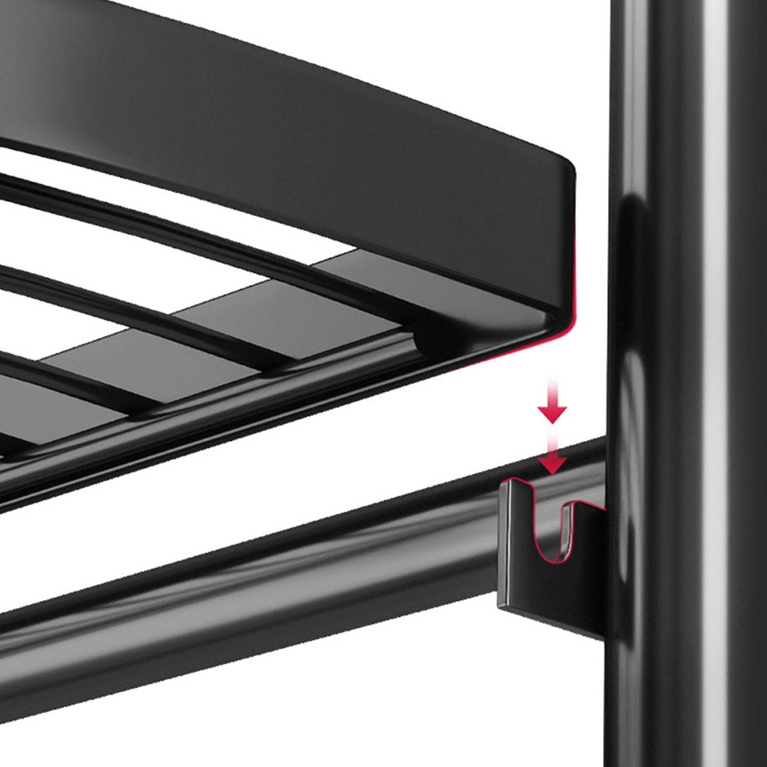 SOGA 2X 4 Tier Steel Triangular Corner Stand Multi-Functional Shelves Portable Storage Organizer