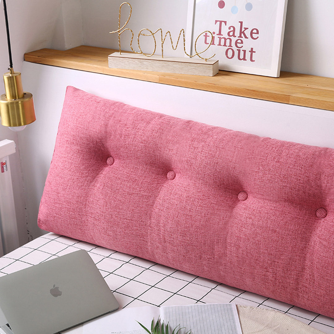 SOGA 4X 180cm Pink Triangular Wedge Bed Pillow Headboard Backrest Bedside Tatami Cushion Home Decor