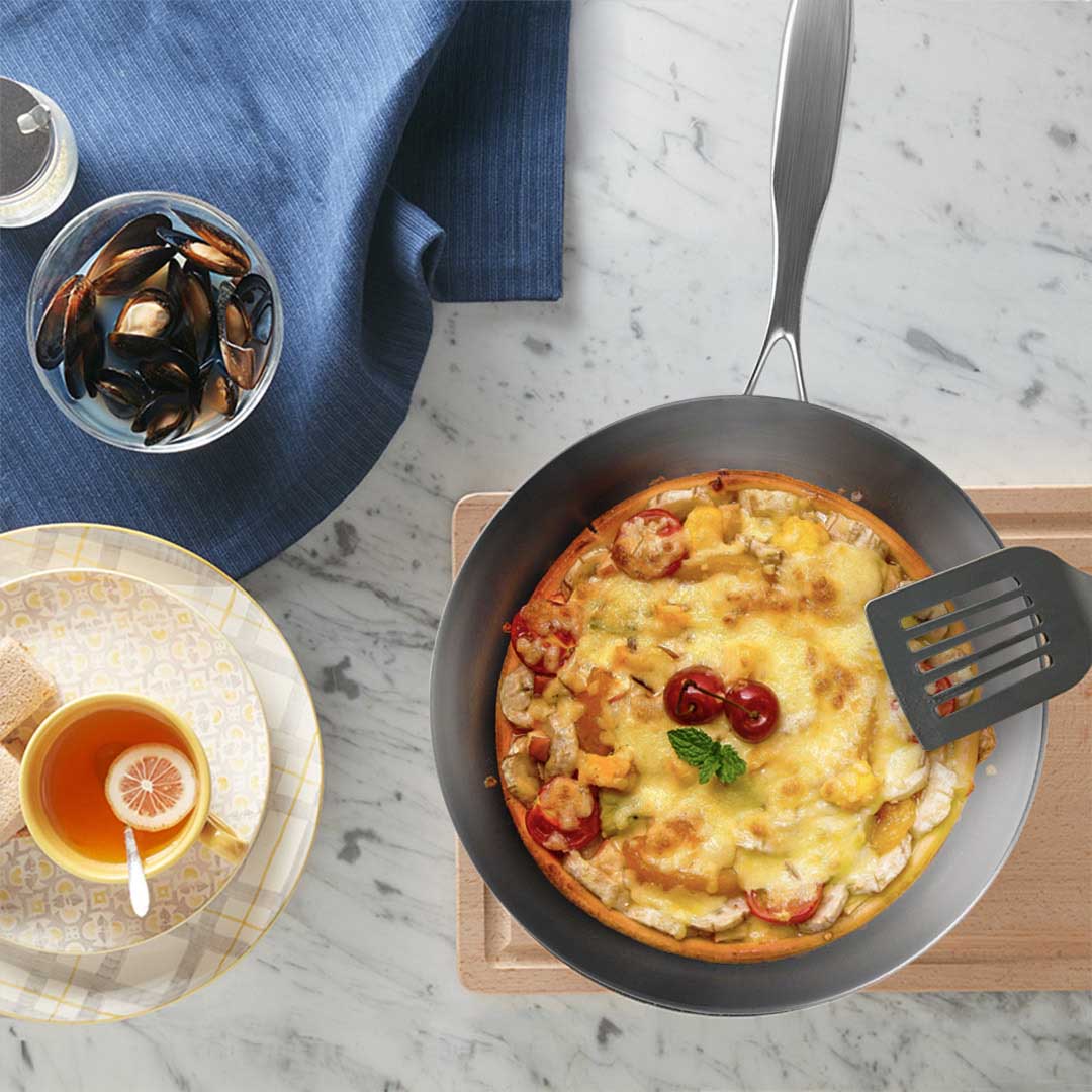SOGA Stainless Steel Fry Pan 24cm 28cm Frying Pan Top Grade Induction Cooking
