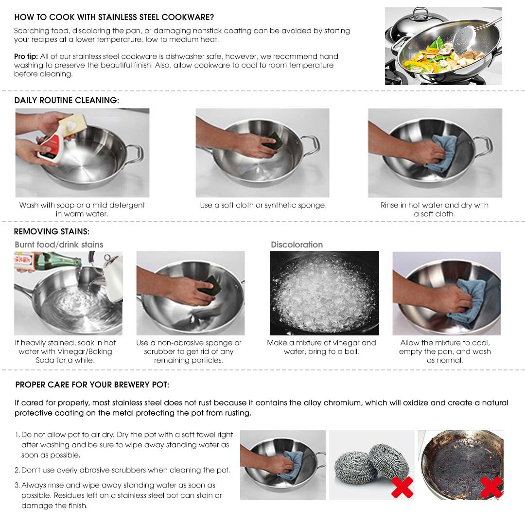 SOGA 98L 18/10 Stainless Steel Stockpot with Perforated Stock pot Basket Pasta Strainer